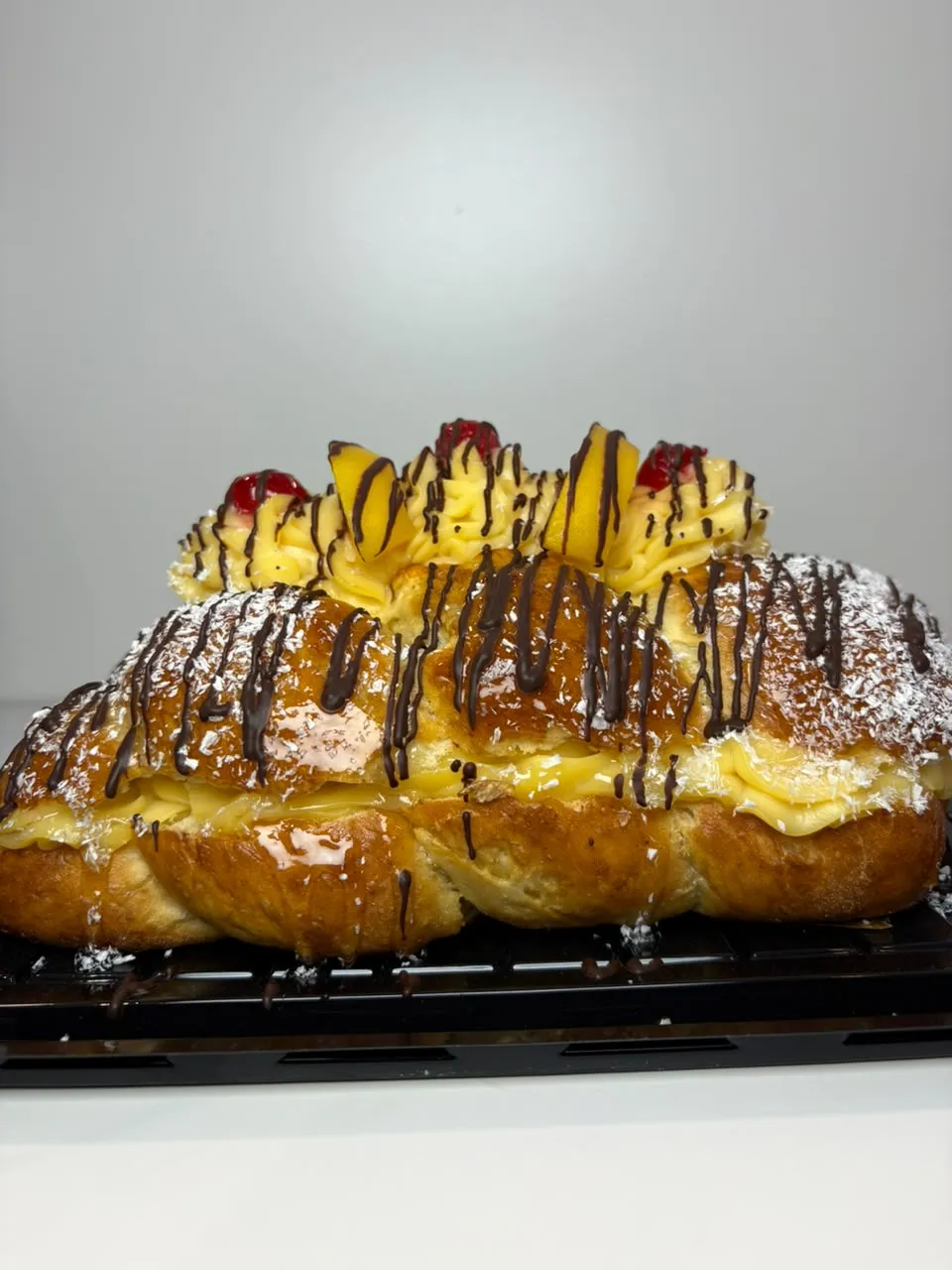 Trenza de crema pastelera